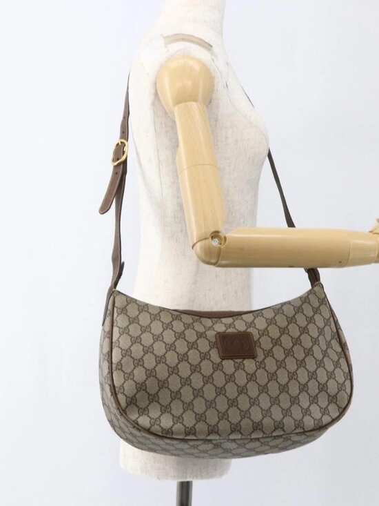 Gucci Handbags - GUCCI GG Supreme Shoulder Bag PVC Beige Gold 001 256 0719 Auth mr2014